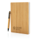 Set carnet A5 et stylo en bambou publicitaire