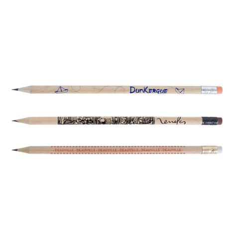 Crayon personnalisable rond vernis incolore - Eco 17,6 cm