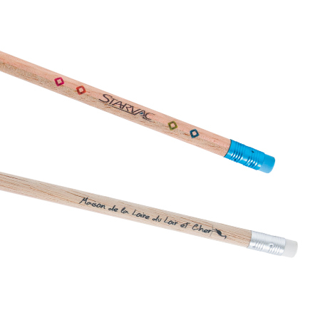 Crayon de bois publicitaire rond sans vernis - Eco 17,6 cm