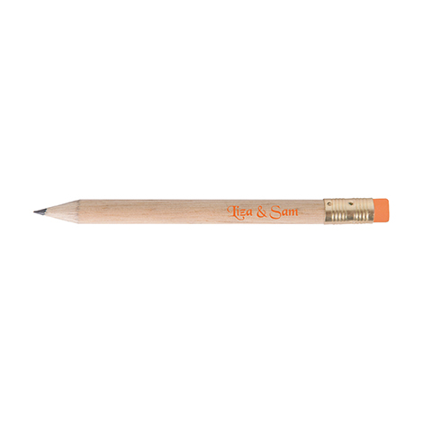 Crayon de bois promotionnel rond sans vernis - Eco 8,7 cm