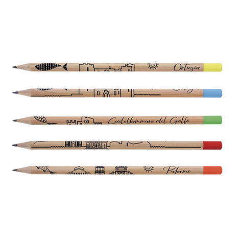 Crayon publicitaire rond vernis incolore - 17,6 cm