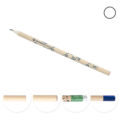 Crayon personnalisé bois français vernis incolore - 17,6 cm