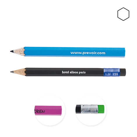 Crayon personnalisé hexagonal vernis couleur - Eco 8,7 cm