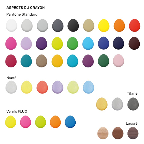Crayon rond personnalisable vernis couleur - Agenda 8,7 cm