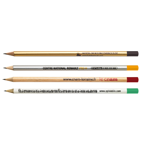 Crayon personnalisable rond vernis couleur - Eco 17,6 cm