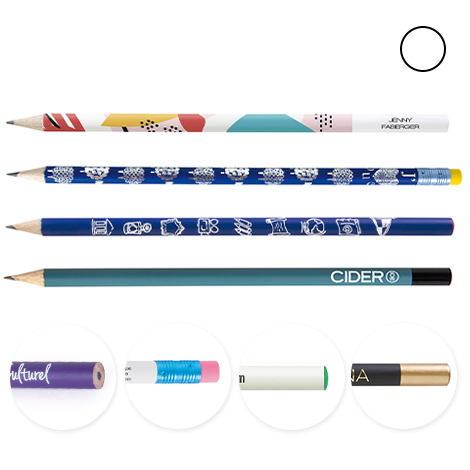 Crayon personnalisable rond vernis couleur - Eco 17,6 cm