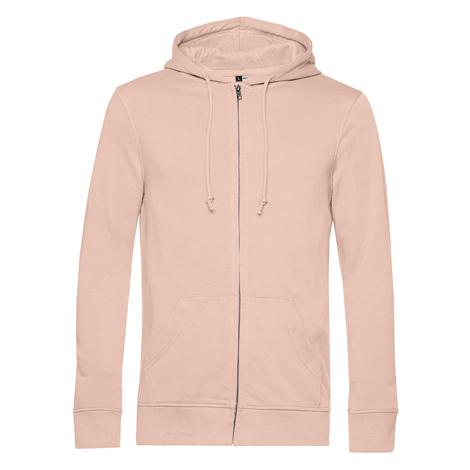 Sweat publicitaire bio zippé à capuche Homme 280 gr