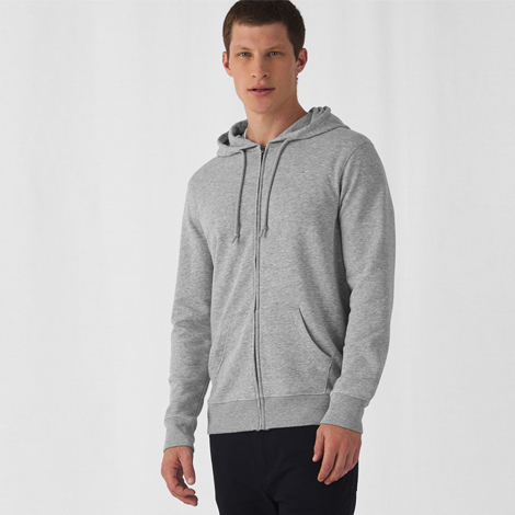 Sweat-shirt Homme zippé- Coton Bio & Polyester Recyclé