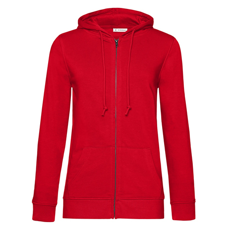 Sweat personnalisé bio zippé à capuche Femme 280 gr