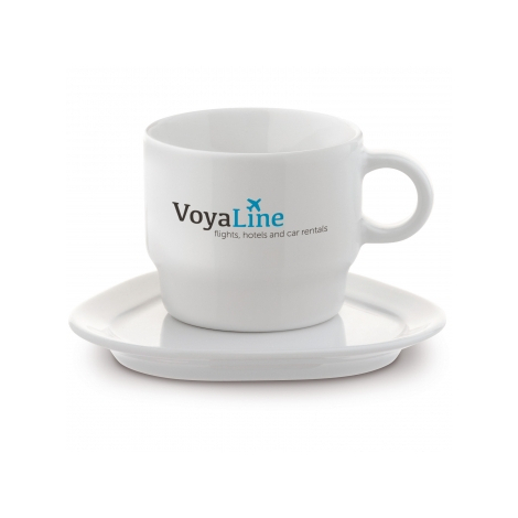 Tasse et soucoupe promotionnelles 180 ml - Satellite