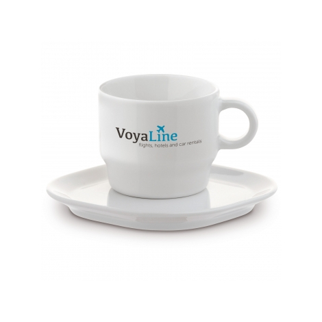 Tasse et soucoupe promotionnelles 180 ml - Satellite