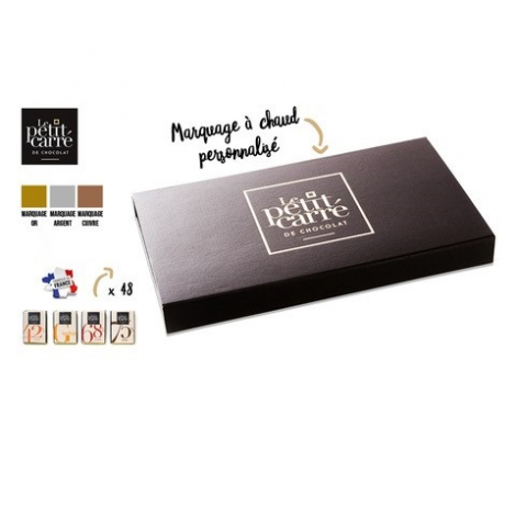 Coffret carrés de chocolat personnalisé Tentation