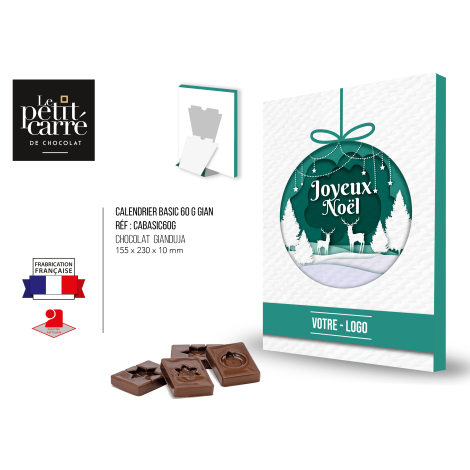 Calendrier de l'Avent promotionnel Chocolat français