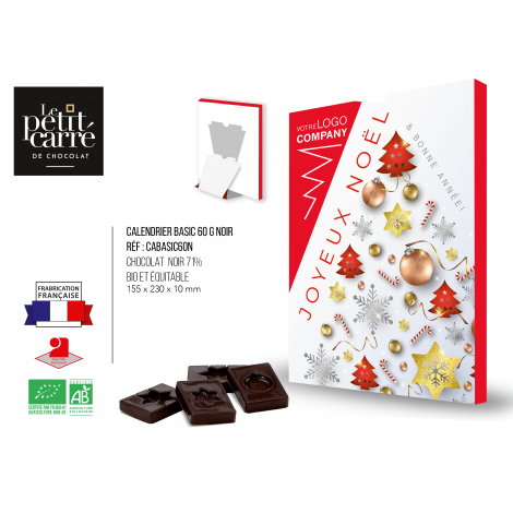 Calendrier de l'Avent promotionnel Chocolat français