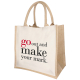 Sac shopping personnalisable en jute et coton 320 gr - Kalyan