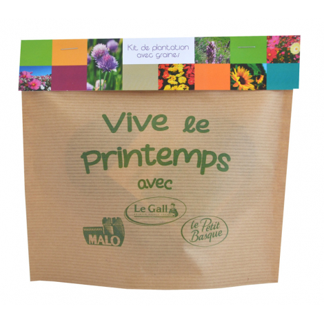 Kit de plantation publicitaire 2 en 1 - Kraft Pop Up