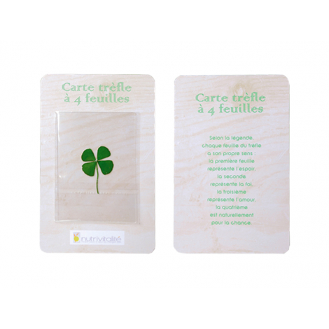 Carte chance publicitaire - Trèfle à 4 feuilles