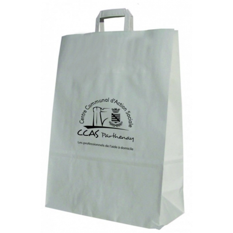 Sac papier kraft personnalisable avec anses plates