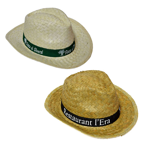 Chapeau en paille naturelle personnalisé BASSIC