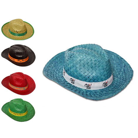 Chapeau de paille publicitaire - BASSIC COLORES Chapeau de paille publicitaire - BASSIC COLORES