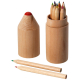 Set publicitaire de 12 crayons de couleur - Etui en bois