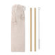 Set 2 de pailles personnalisables en bambou - NATURAL STRAW