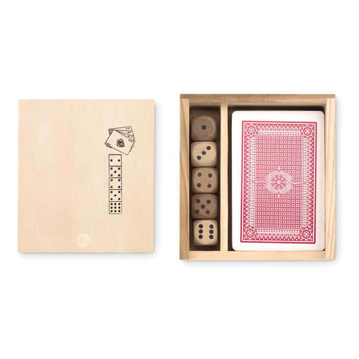 Boîte publicitaire de cartes à jouer - LAS VEGAS Bois