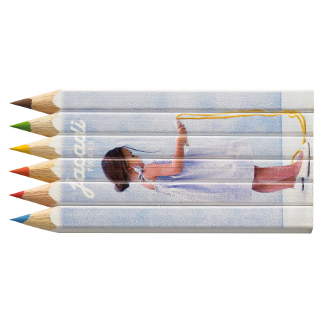Set de 4 crayons de couleur quadri - 8,7 cm