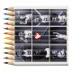 Set de 4 crayons de couleur quadri - 8,7 cm