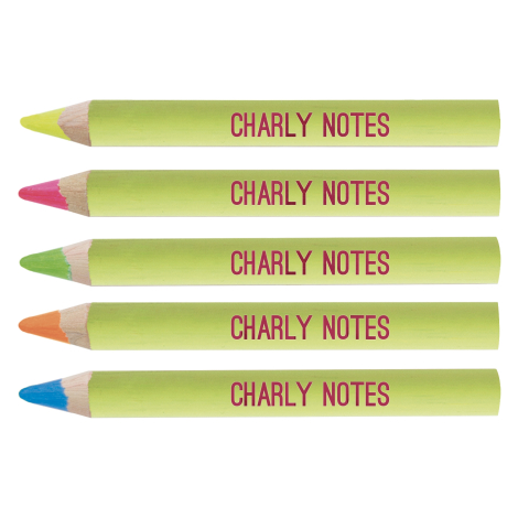 Crayon fluo personnalisable vernis pantone 8.7 cm