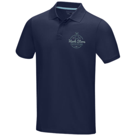 Polo homme bio GOTS publicitaire Graphite