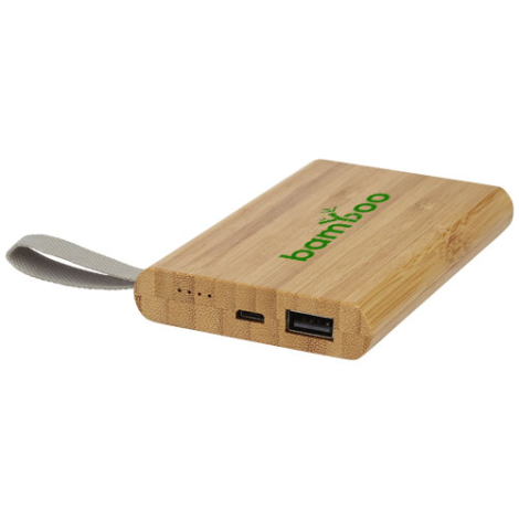 Batterie externe en bambou publicitaire 5 000 mAh Tulda