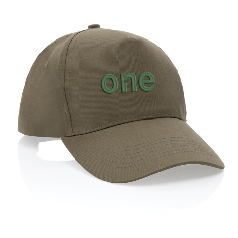 Casquette publicitaire coton recyclé Impact AWARE™ 5 pans
