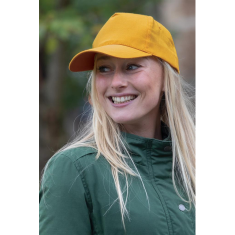 Casquette publicitaire coton recyclé Impact AWARE™ 5 pans
