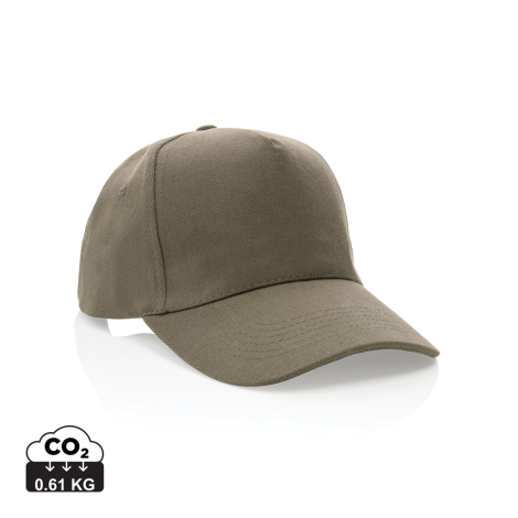 Casquette coton recyclé 280 g personnalisée 5 pans Impact