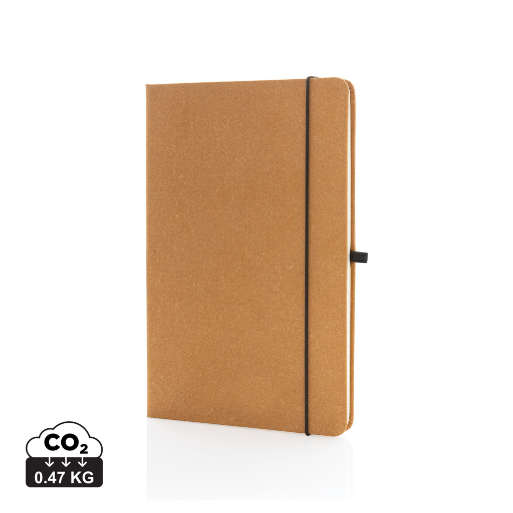 Carnet publicitaire en cuir recyclé A5 Marron