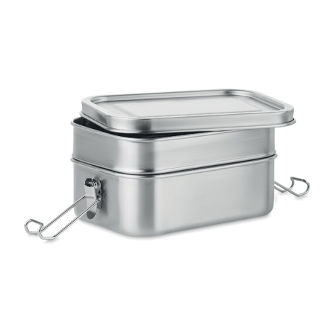 Lunch box publicitaire en acier inox DOUBLE CHAN