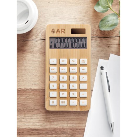 Calculatrice bambou personnalisée CALCUBIM