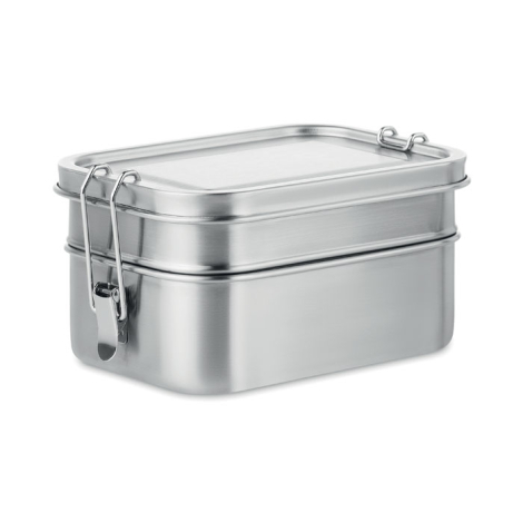 Lunch box publicitaire en acier inox DOUBLE CHAN