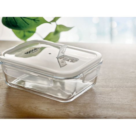 Promotionele glazen broodtrommel 900ml PRAGA | Maaltijdbox Reclame...