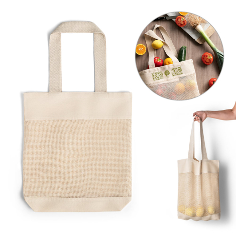 Tote bag filet publicitaire en coton 180g - MUMBAI