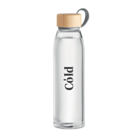 Bouteille personnalisée en verre 500 ml FJORD WHITE