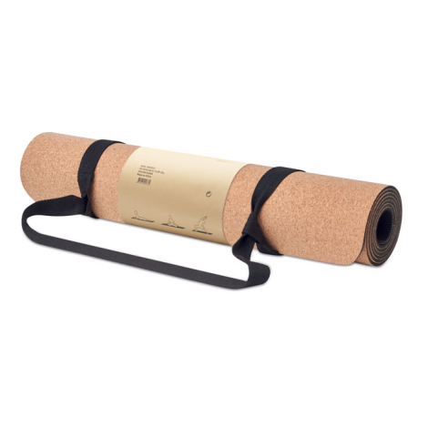 Tapis de yoga personnalisable en liège naturel Savasana