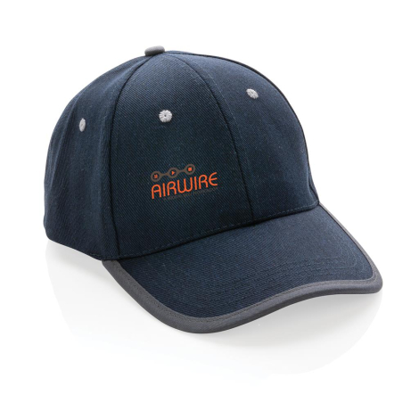 Casquette personnalisable en coton recyclé 6 pans contraste