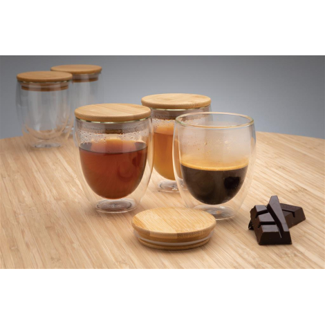 2 Verres double paroi publicitaires 250ml