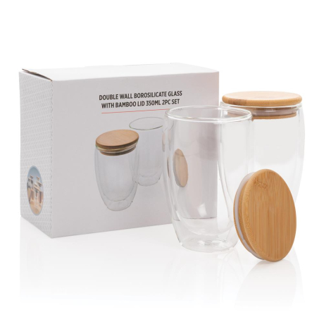 2 Verres double paroi publicitaires 350ml