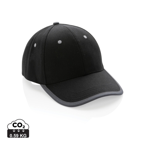 Casquette personnalisable en coton recyclé 6 pans contraste