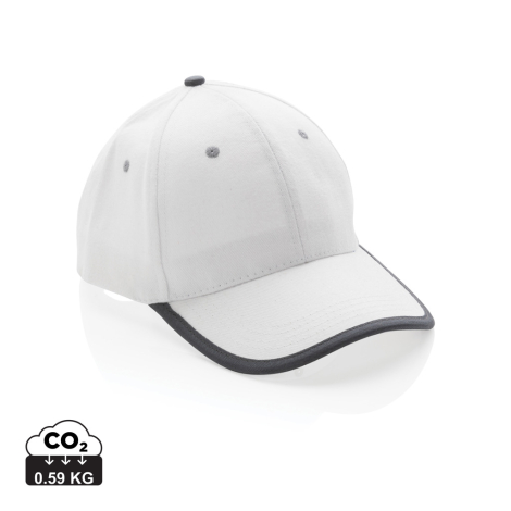 Casquette personnalisable en coton recyclé 6 pans contraste