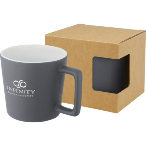 Mug fini mat céramique publicitaire 370 ml CALI