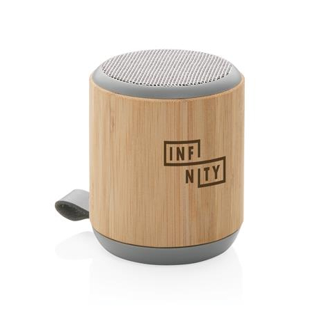 Enceinte sans fil publicitaire 3W en bambou